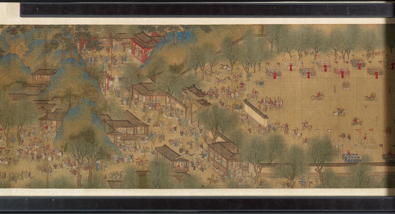 Nehirde Bahar Şenliği by Qing Dynasty Chinese School