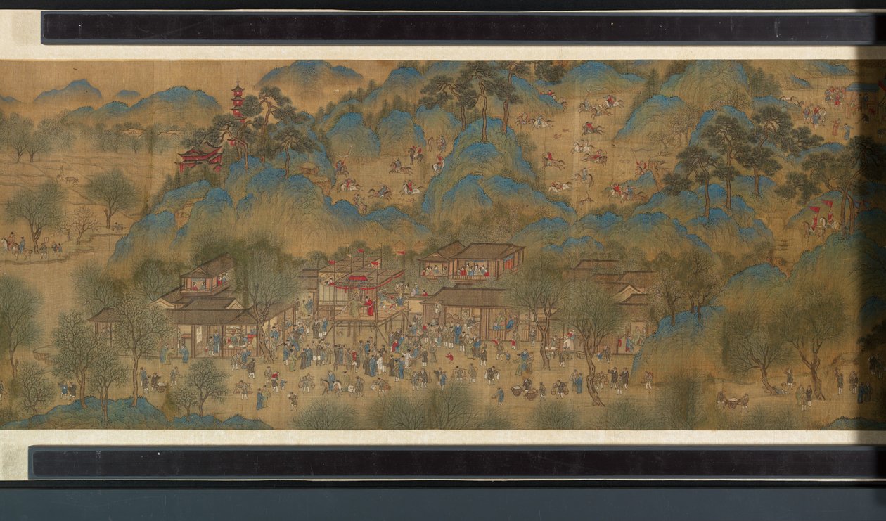 Nehirde Bahar Şenliği by Qing Dynasty Chinese School