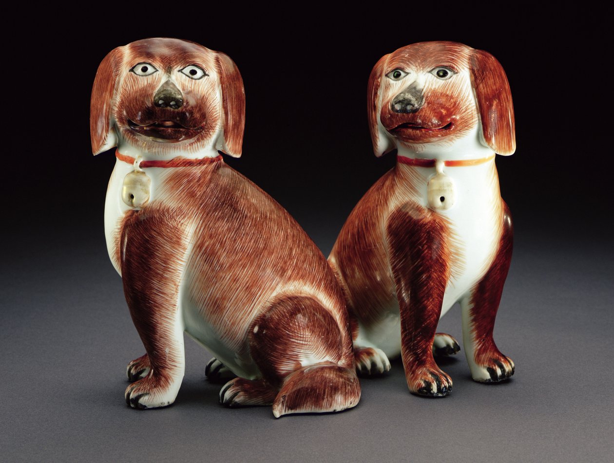 Bir çift oturan İspanyol, c.1760 (porselen) by Qing Dynasty Chinese School