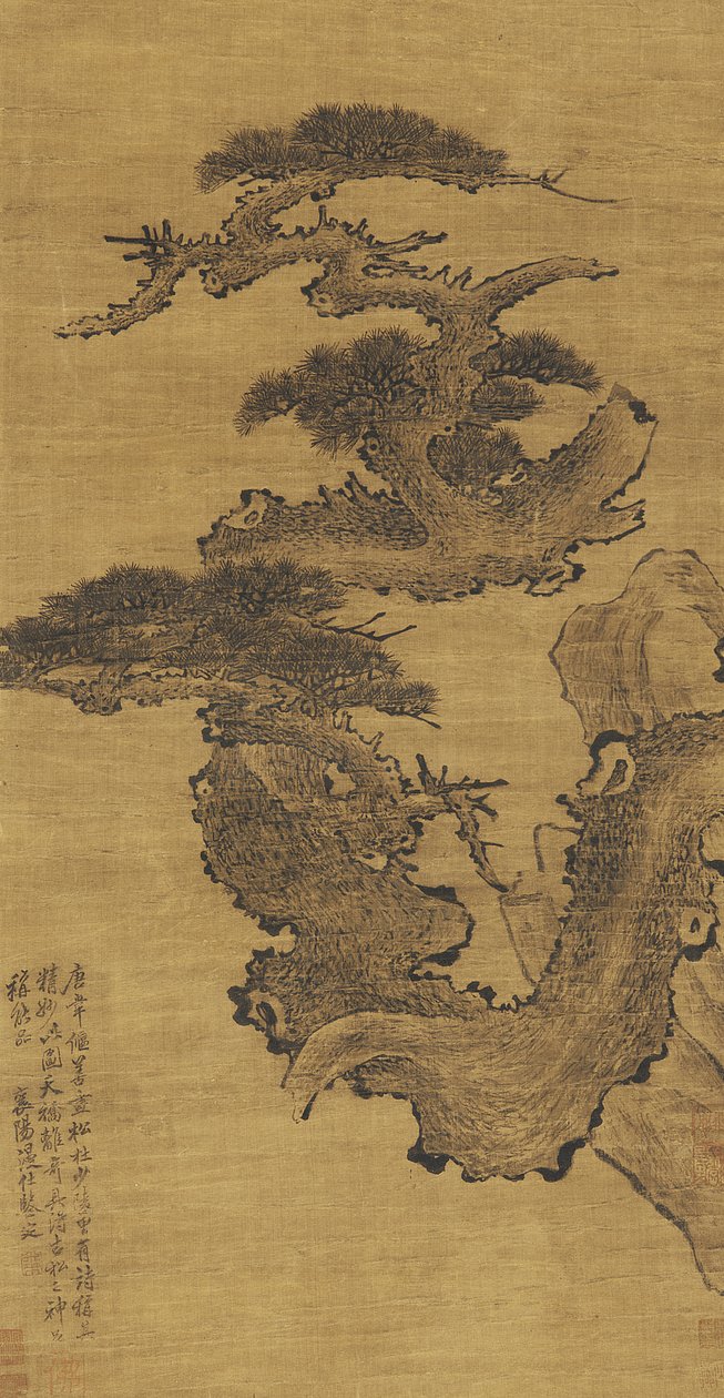 Antik Çam, 17.-18. yüzyıl by Qing Dynasty Chinese School