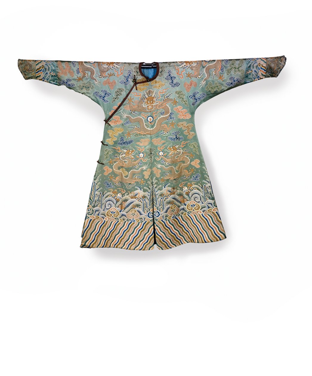 İmparatorluk prensesi için Seladon ipek kortu elbisesi, Jifu, Çin by Qing Dynasty Chinese School