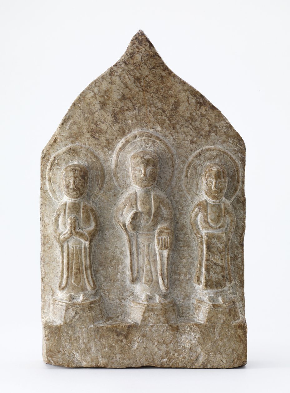 Küçük bir Budist tabletinde sahtecilik by Qing Dynasty Chinese School