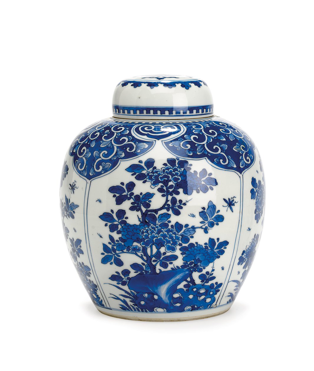 Zencefil kavanozu ve kapağı, Kangxi Dönemi, 1661-1722 by Qing Dynasty Chinese School