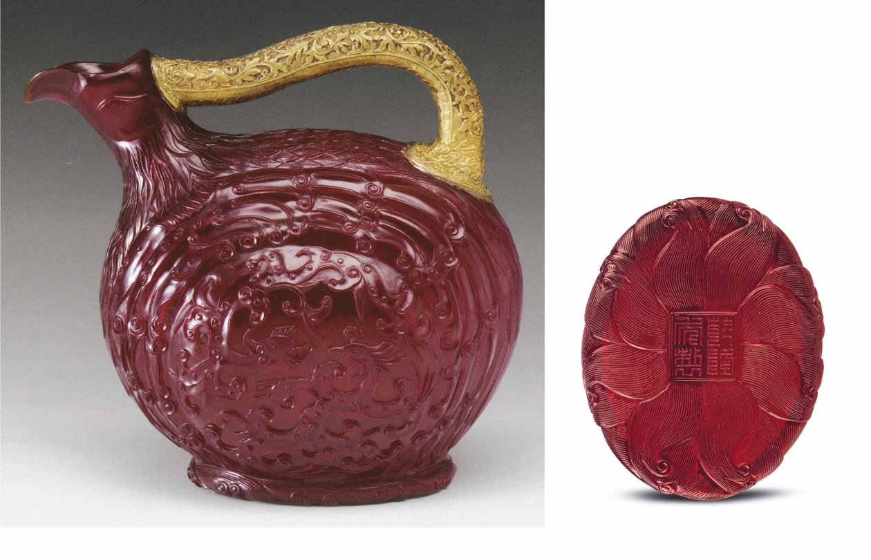İmparatorluk kuş şeklinde ibrik by Qing Dynasty Chinese School