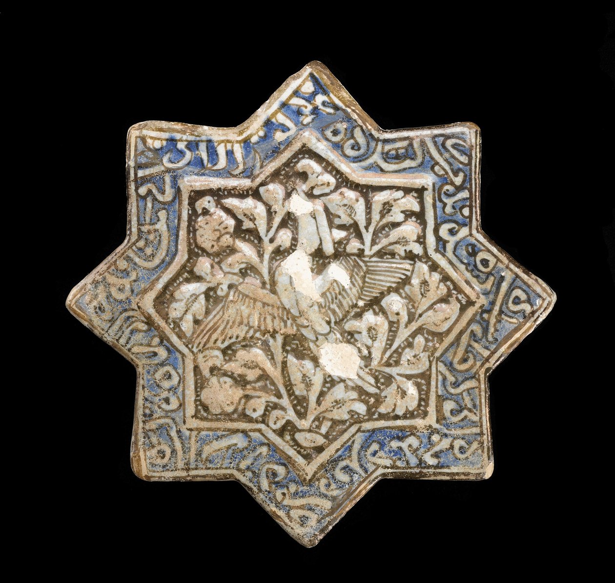 18. yüzyılın ortalarında uzun ağaçlar, katlanır yelpaze ile manzara by Qing Dynasty Chinese School