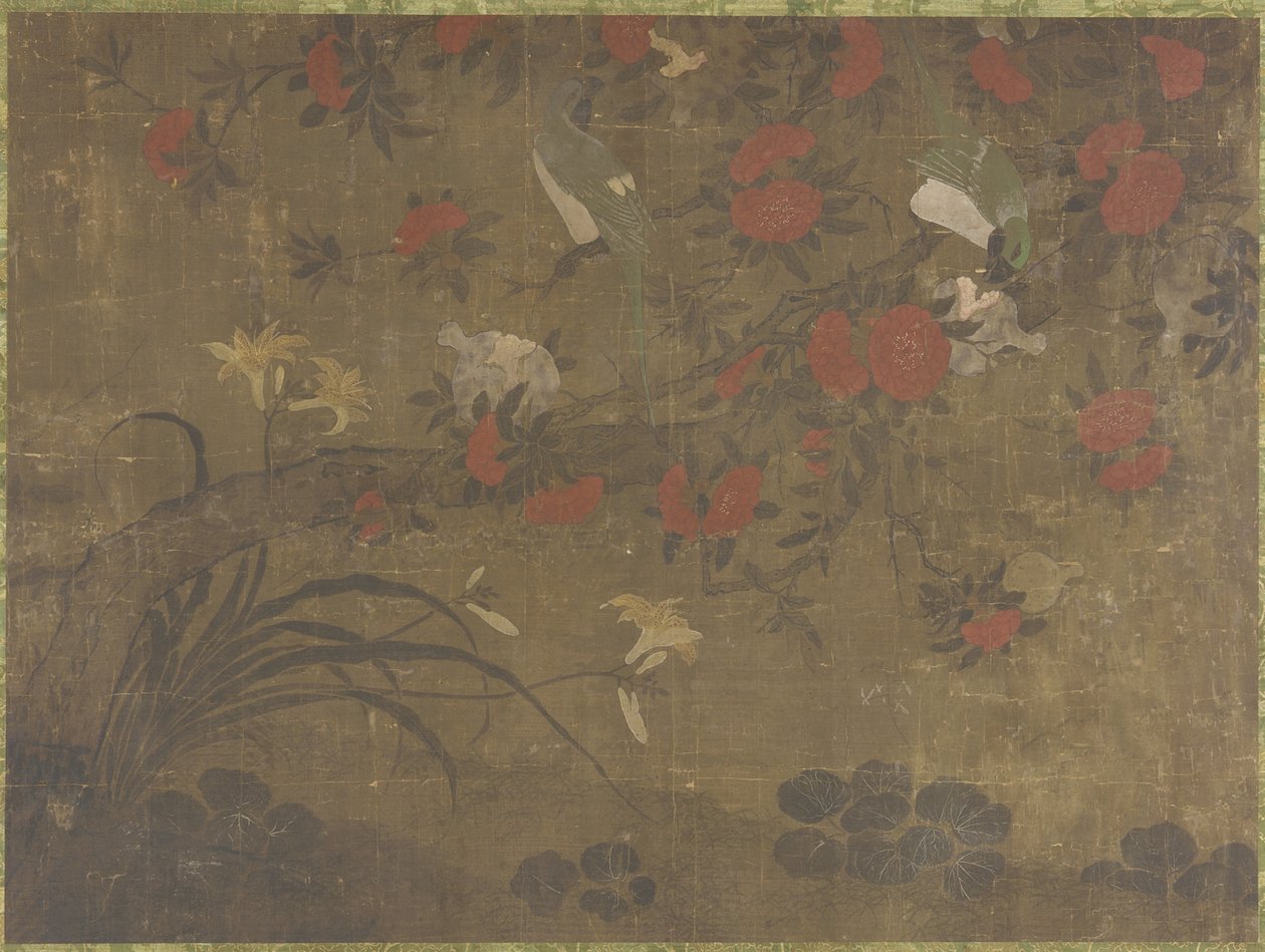 Nar Yiyen Papağanlar, 17.-18. Yüzyıl by Qing Dynasty Chinese School