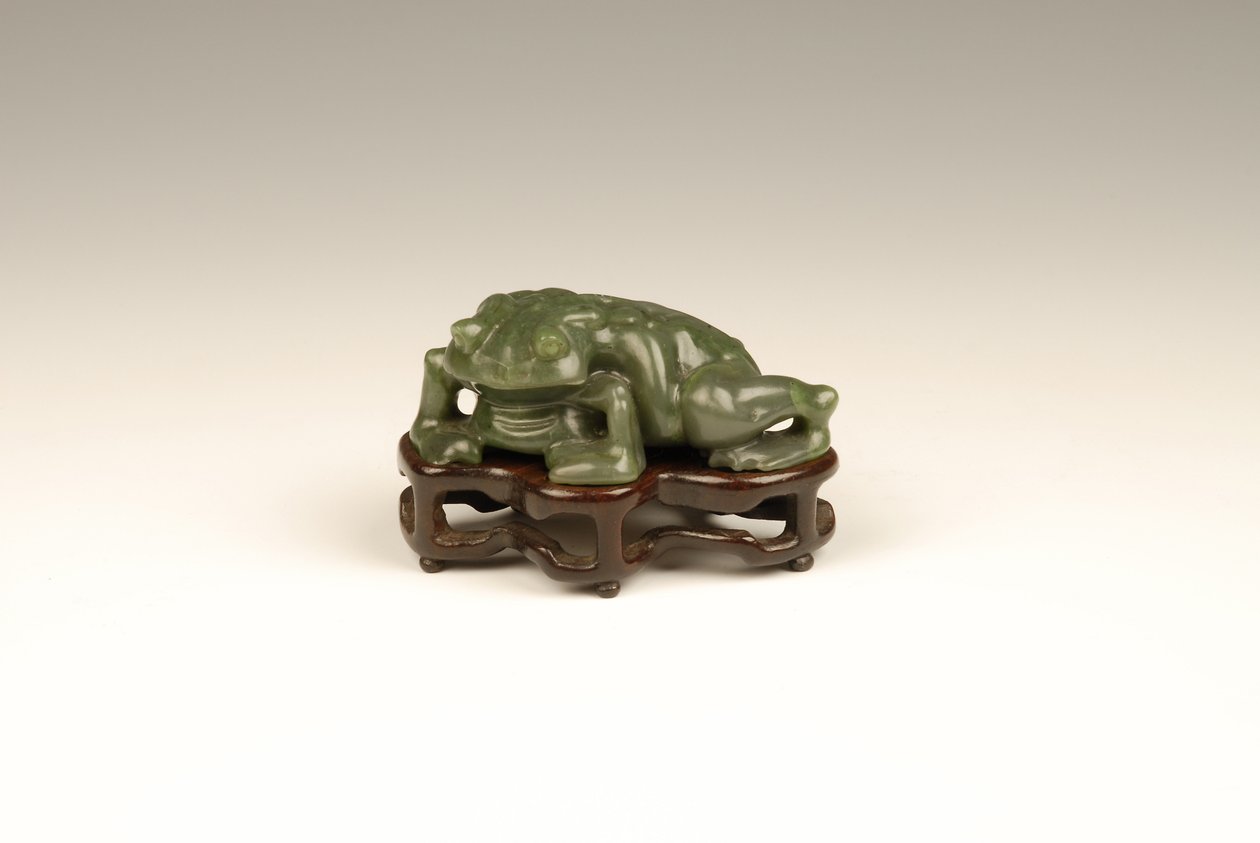 Kurbağa heykelciği (yeşim) by Qing Dynasty Chinese School