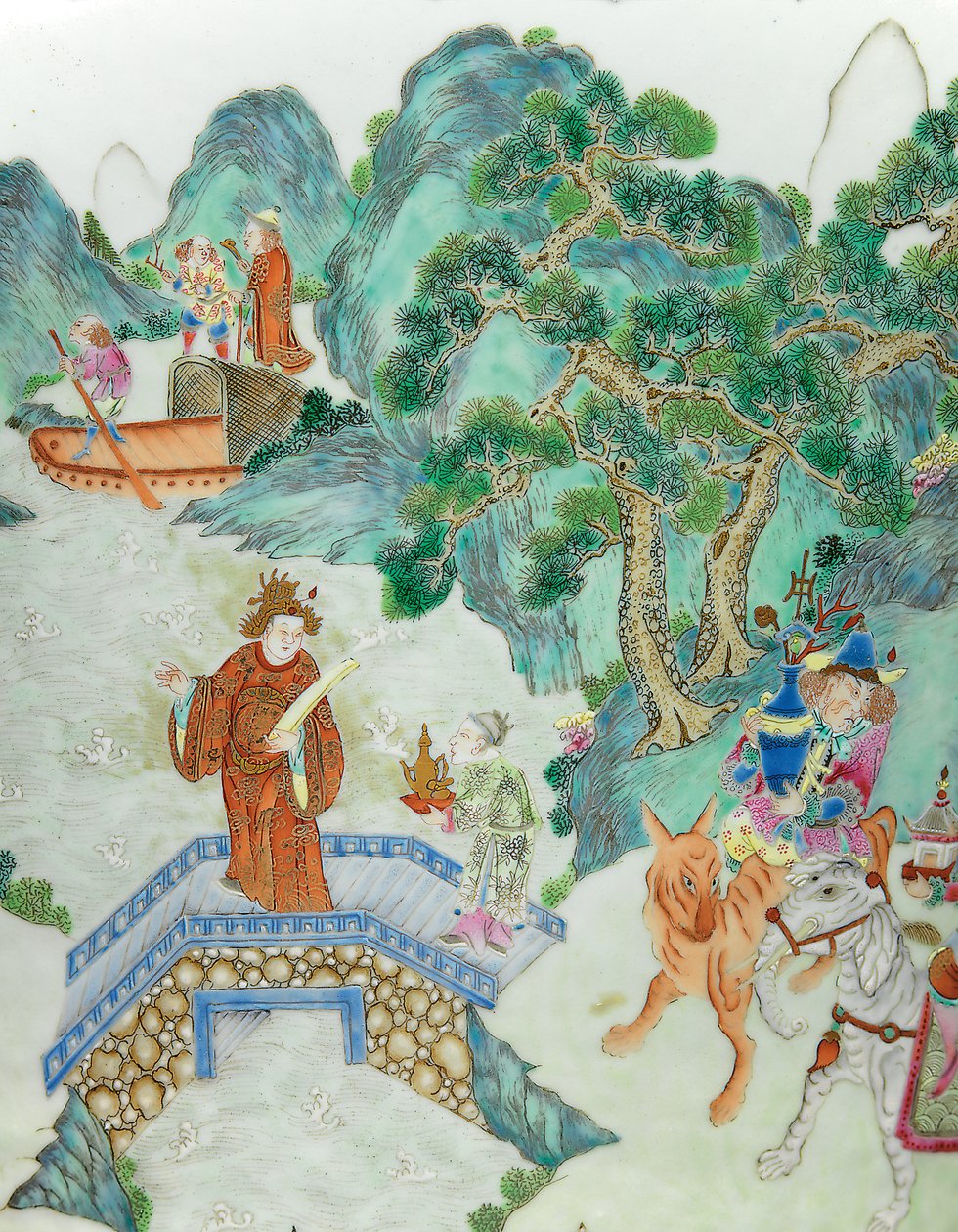 Bir Çift Imperial Famille Gül Vazolarından Birinden Detay (seramik) by Qing Dynasty   Jiaqing Period Chinese School