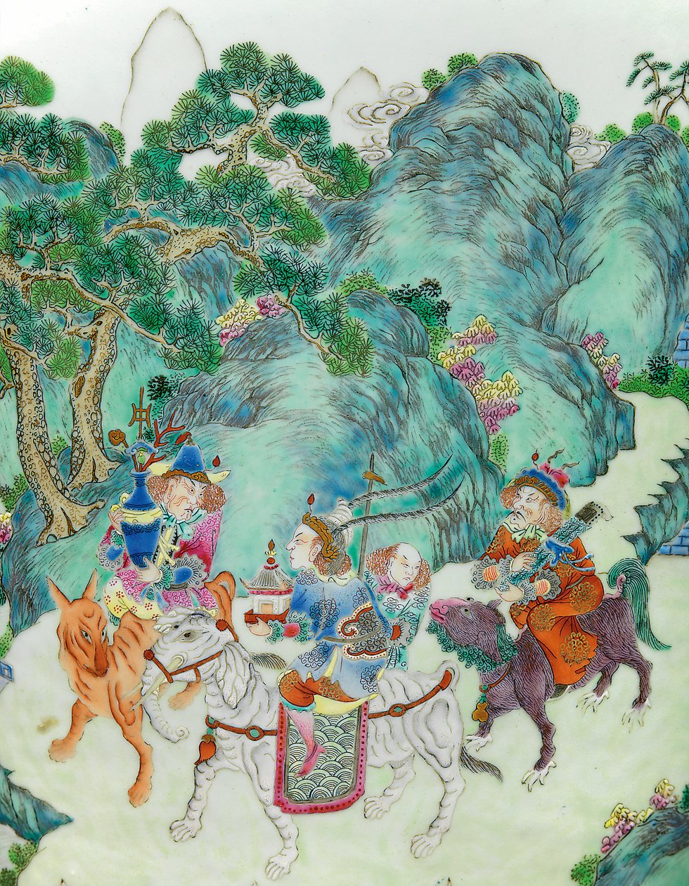Bir Çift Imperial Famille Gül Vazolarından Birinden Detay (seramik) by Qing Dynasty   Jiaqing Period Chinese School