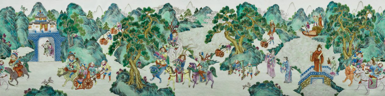Bir Çift Imperial Famille Gül Vazolarından Birinden Detay (seramik) by Qing Dynasty   Jiaqing Period Chinese School