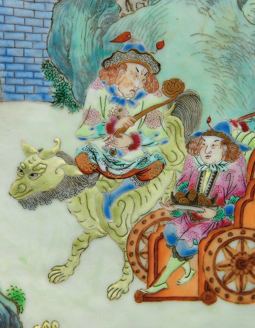 Bir Çift Imperial Famille Gül Vazolarından Birinden Detay (seramik) by Qing Dynasty   Jiaqing Period Chinese School