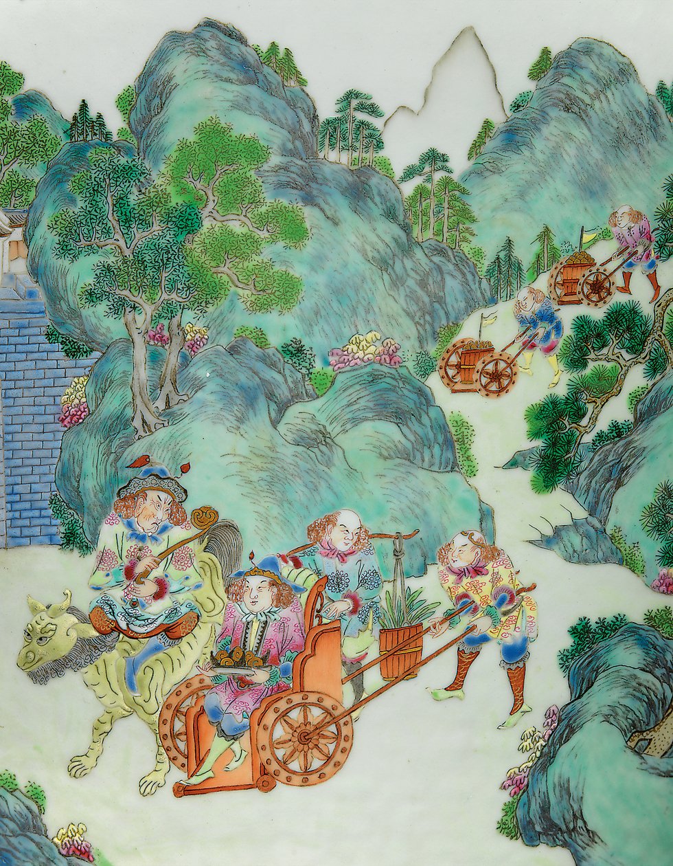 Bir Çift Imperial Famille Gül Vazolarından Birinden Detay (seramik) by Qing Dynasty   Jiaqing Period Chinese School