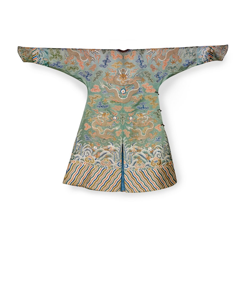 İmparatorluk prensesi için Seladon ipek kortu elbisesi, Jifu, Çin (ipek) by Qing Dynasty Chinese School