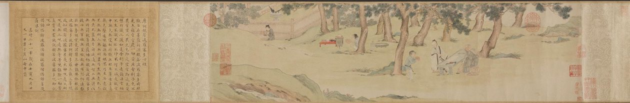 Zhao Mengfu, Çay Karşılığında Kalp Hridaya Sutrasını Yazıyor, 1542-43. by Qiu Ying