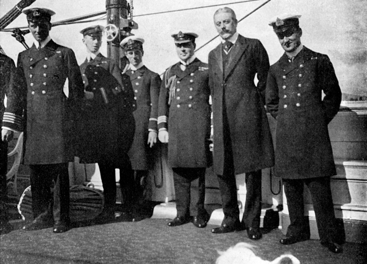 Kraliyet yatında Victoria ve Albert III, Christiania Oslo, Norveç, 1908. by Queen Alexandra