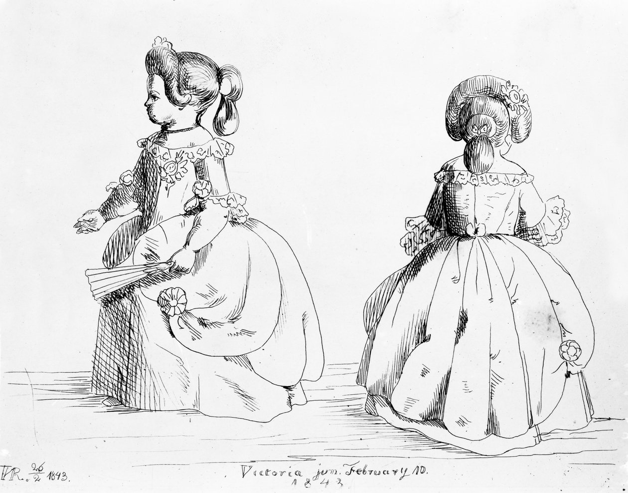 Victoria, Kraliyet Prensesi, 1843 (lito) by Queen Victoria