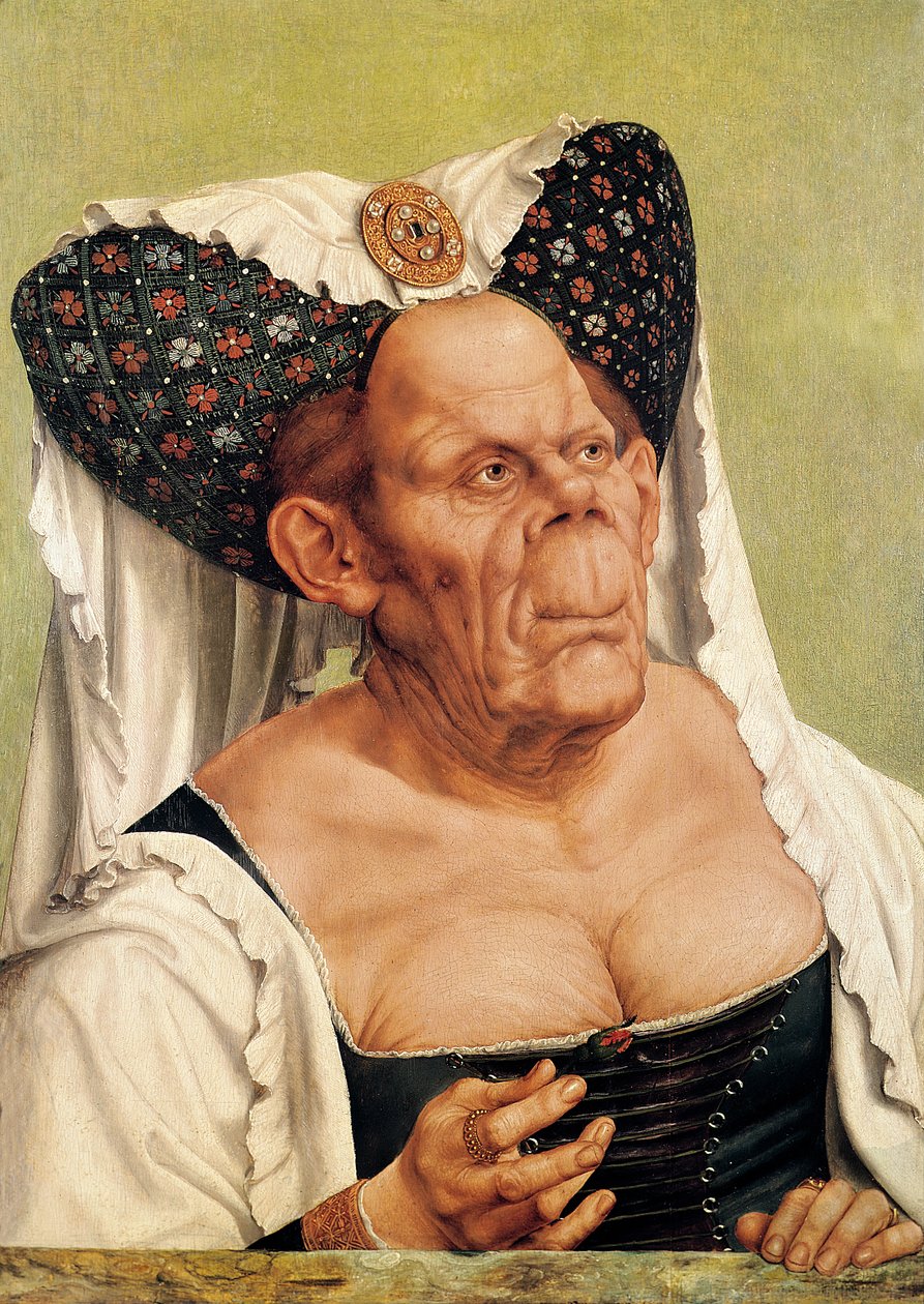 Grotesk Yaşlı Kadın, muhtemelen Tirol Prensesi Margaret, c.1525-30 by Quentin Massys or Metsys