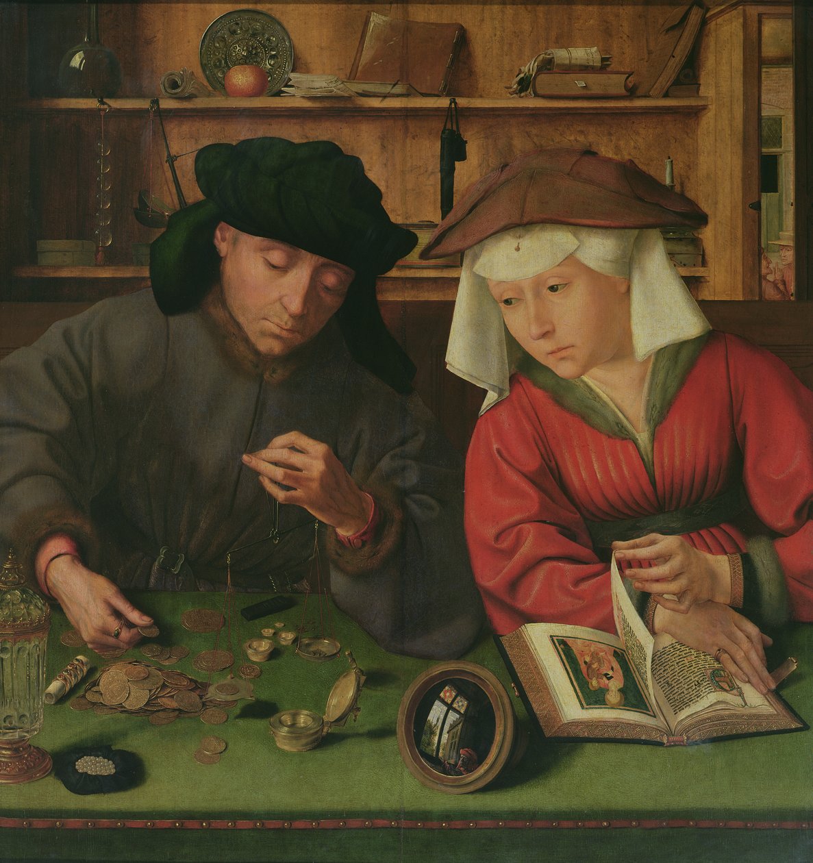 Borç Veren ve Karısı, 1514 by Quentin Massys or Metsys