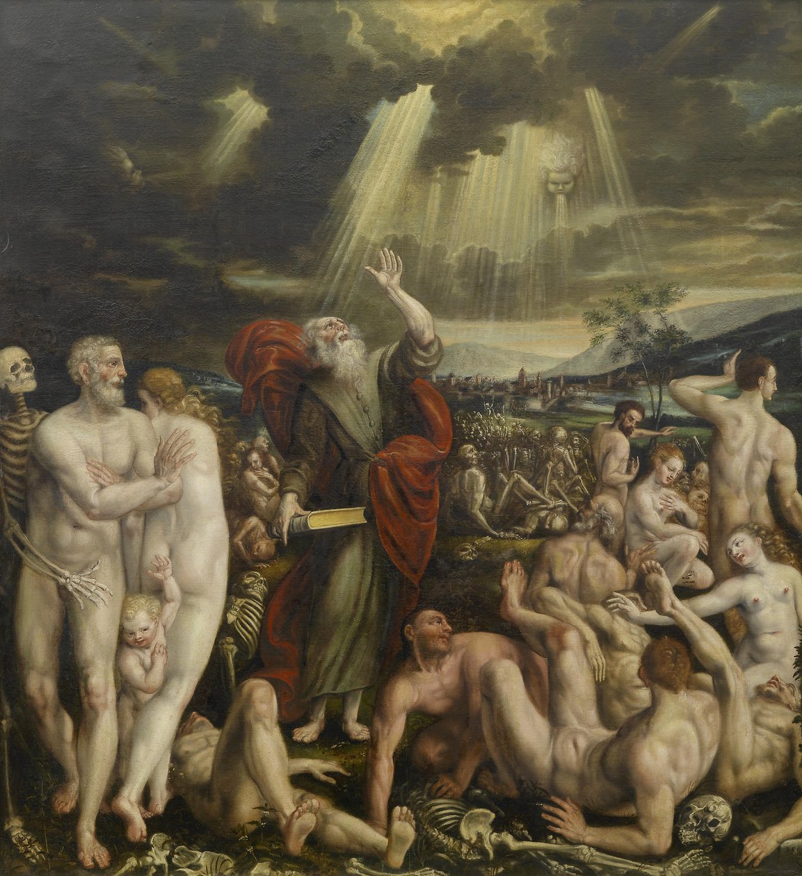 Die Vision des Propheten Ezechiels von der Auferstehung der Toten by Quentin Metsys the Younger