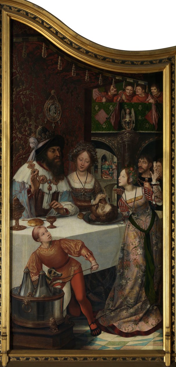 Marangozlar Loncası Altarpiece, sol panel (panel üzeri yağlı boya) by Quentin Massys or Matsys