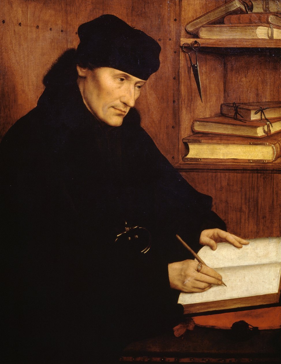 Rotterdam Erasmus'un Portresi (1466-1469 - 1536), Hollandalı ilahiyatçı ve hümanist by Quentin Metsys