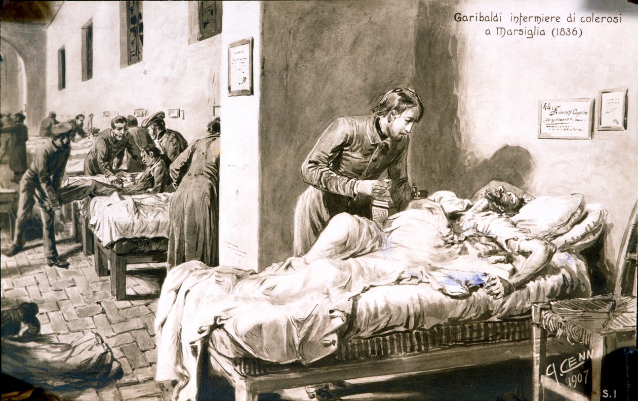 İtalyan vatansever Giuseppe Garibaldi (1807-1882) Pan-Borel (Pane Borel) adı altında 1836