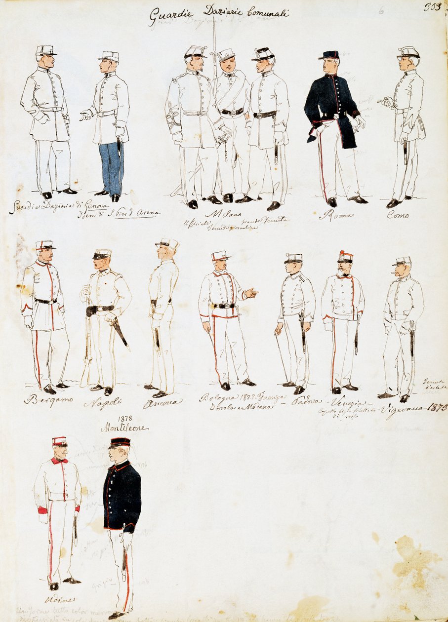 1873-1878 arasında İtalya Krallığı Özel Muhafızlarının üniformaları, Cenni Codex