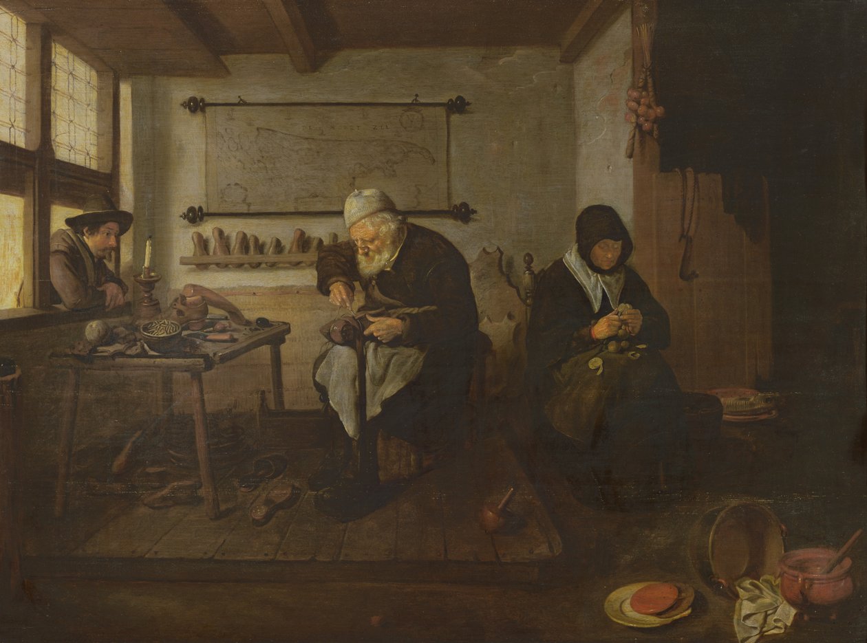 The Cobbler  by Quiringh Van Brekelenkam