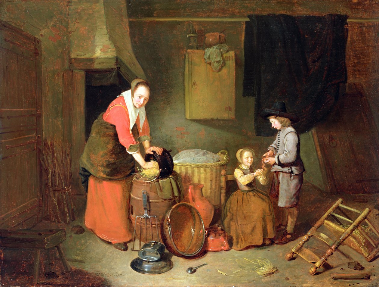 Bir Mutfak İç Mekanı, 17. yüzyıl by Quiringh Gerritsz. van Brekelenkam