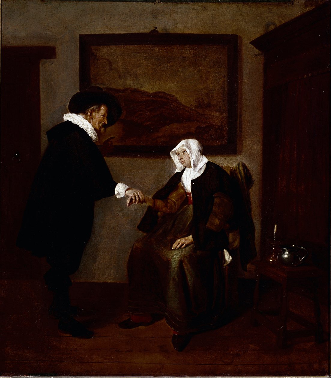 Doktor ziyareti (tuval üzerine yağlıboya, c.1655) by Quiringh Gerritsz. van Brekelenkam