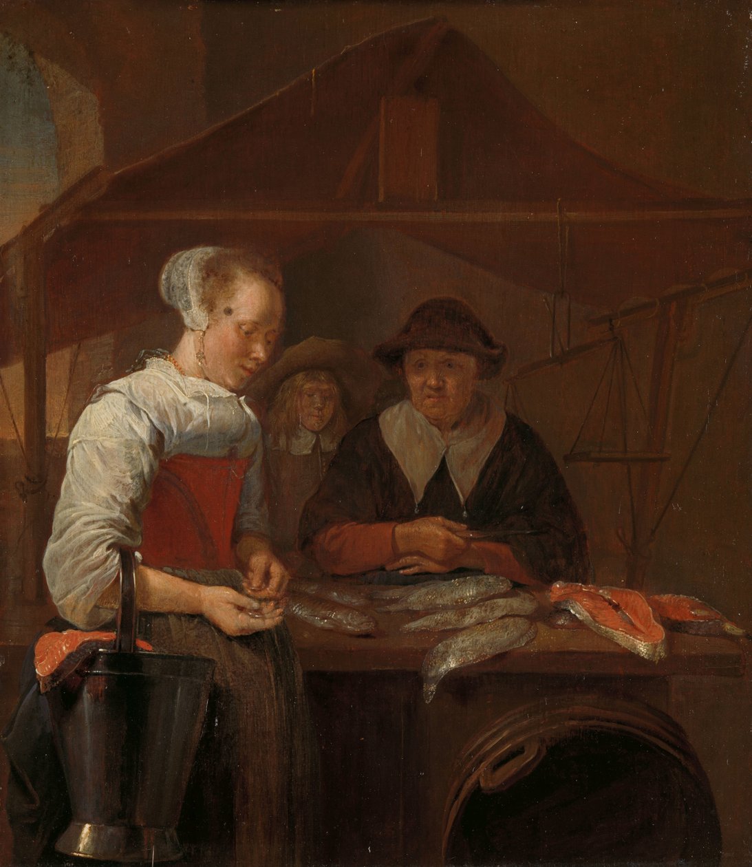 balık karısı by Quiringh Gerritsz. van Brekelenkam