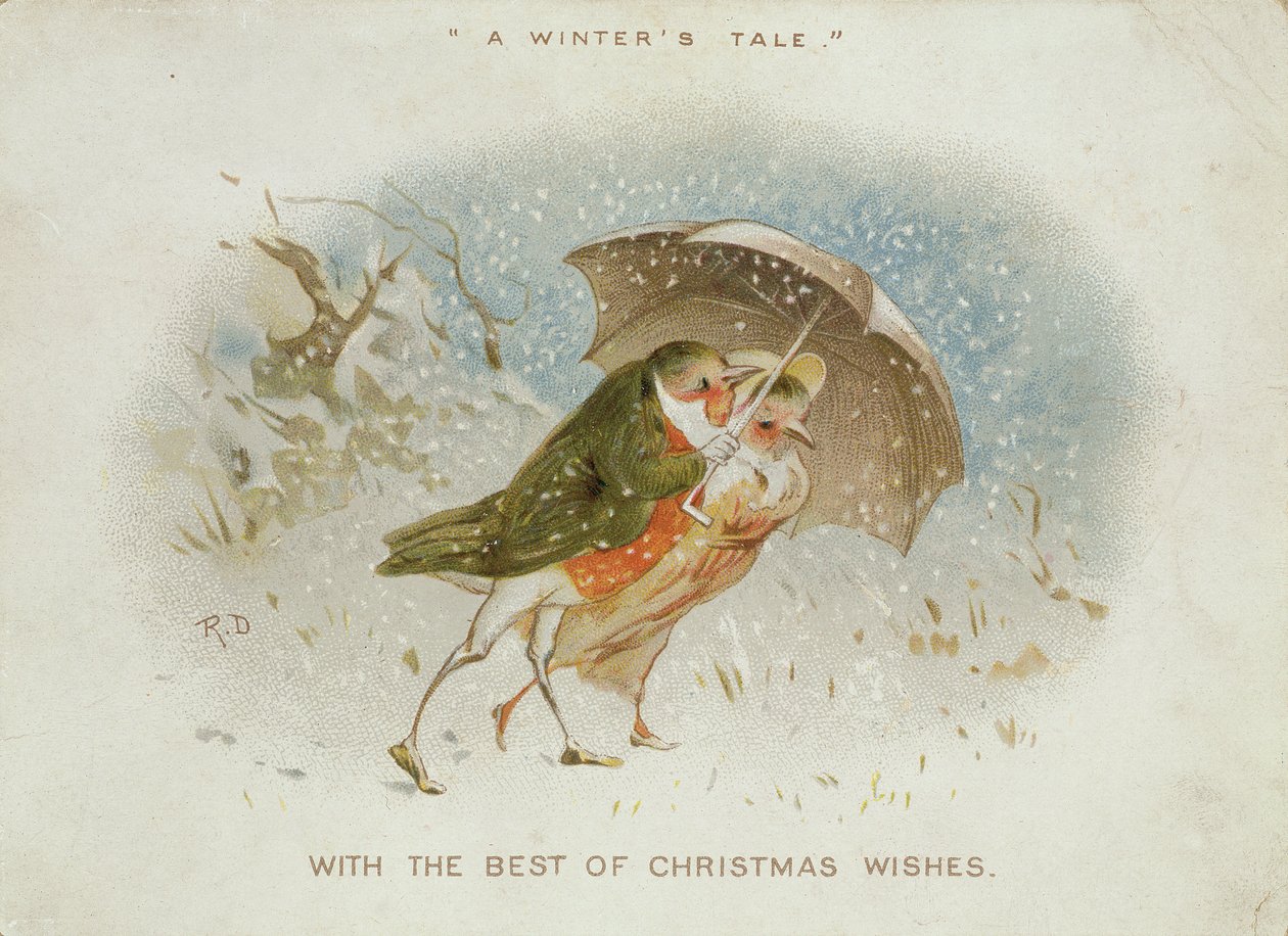 Bir Kış Masalı, Viktorya Dönemi Noel kartı by R. Dudley