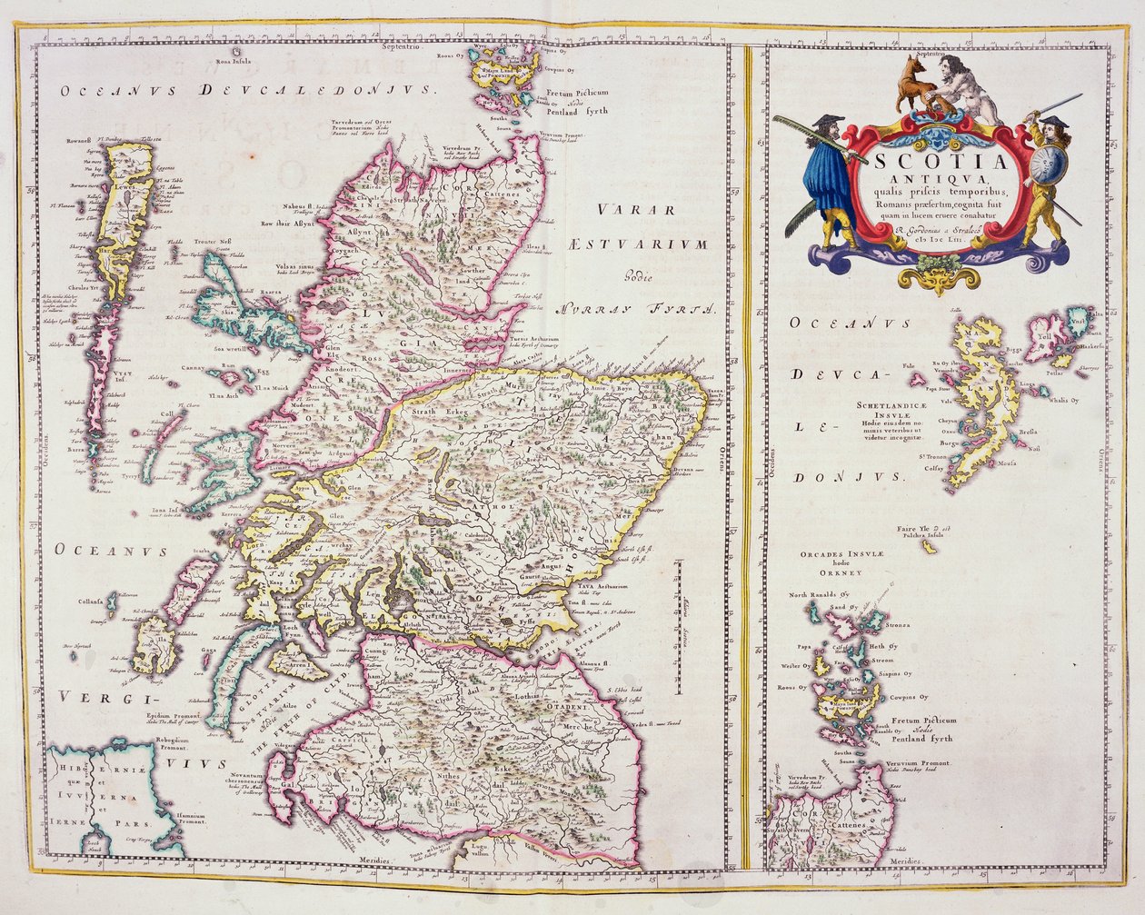 İskoçya Haritası, c.1700 by R. Gordon