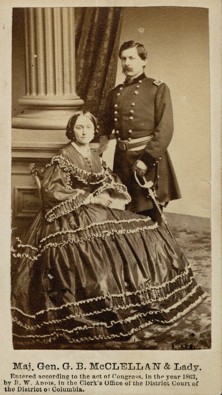George B. McClellan, Tümgeneral (Birlik) ve Ellen Mary Marcy by R.W. Addis