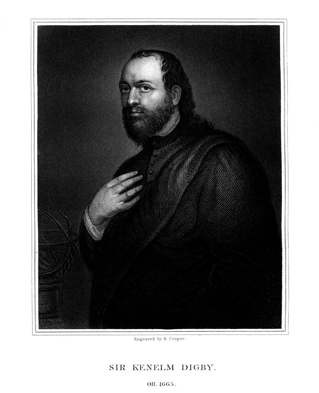 Sir Kenelm Digby, İngiliz bilim adamı ve diplomat 1825 by R. Cooper