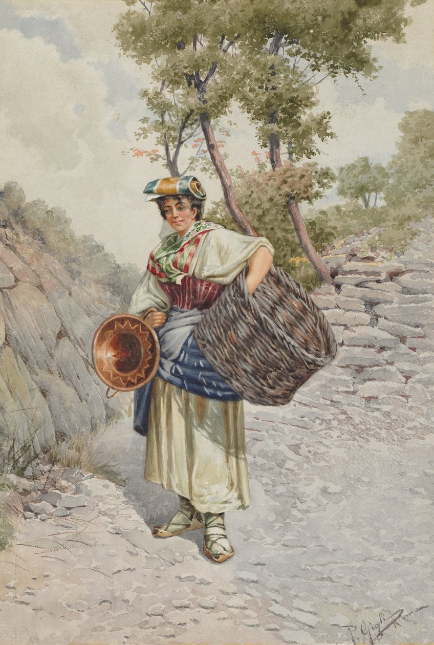 Taşlı Bir Yolda Köylü Kız, 1800