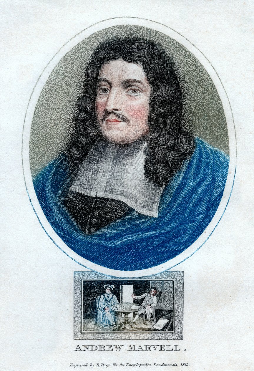 Andrew Marvell, İngiliz metafizik şairi, 1815. by R. Page