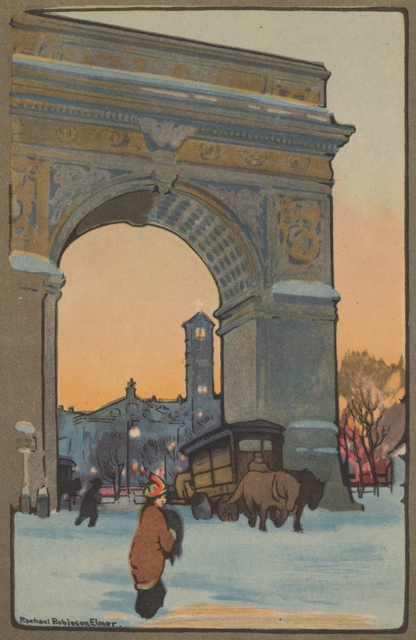 Washington Kemeri, Kış Alacakaranlığında, 1914. by Rachael Robinson Elmer