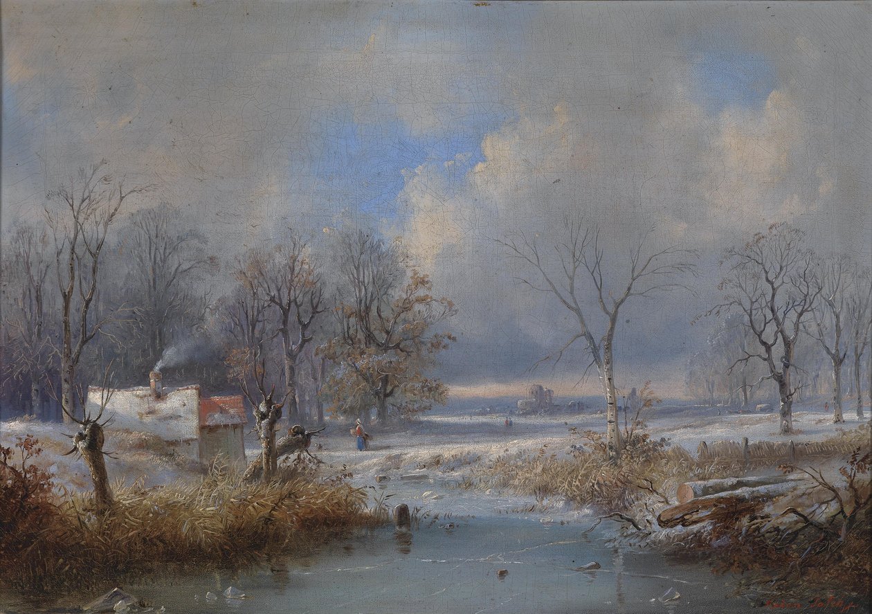 Kış manzarası by Raden Saleh