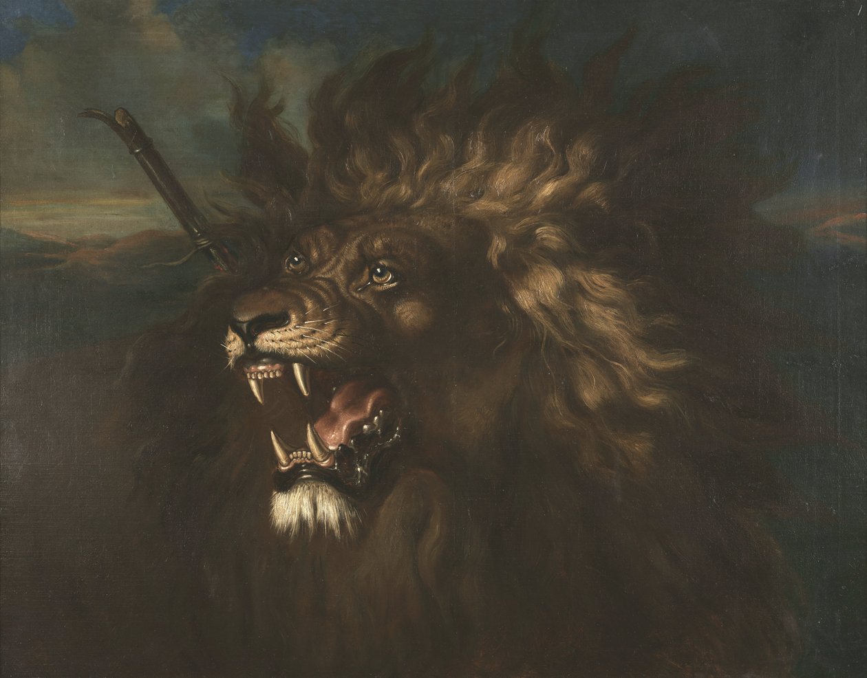 yaralı aslan by Raden Saleh