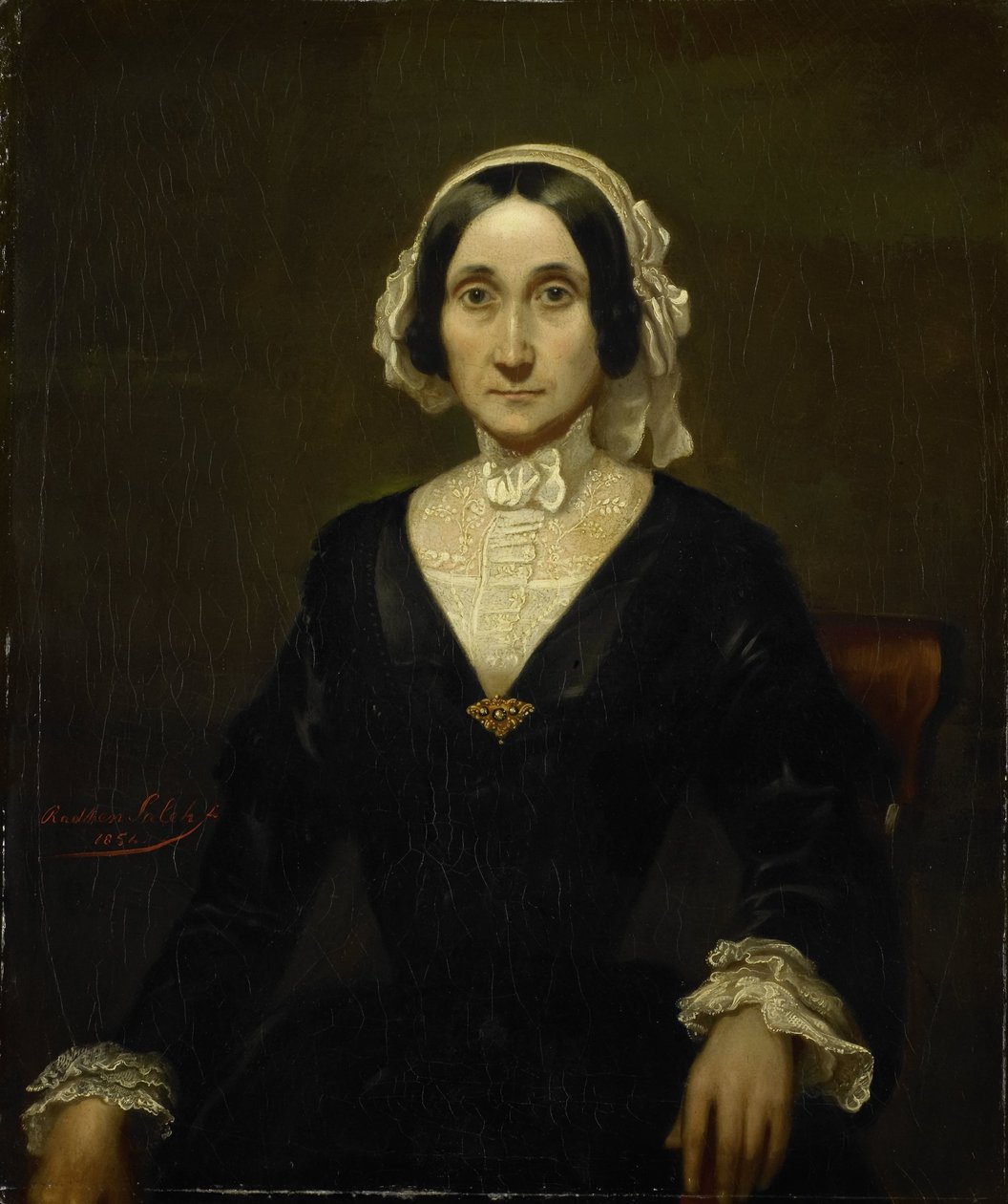Bayan Portresi WJS van Alphen, Barones van Reede van Oudtshoorn by Raden Sarief Bastaman Saleh