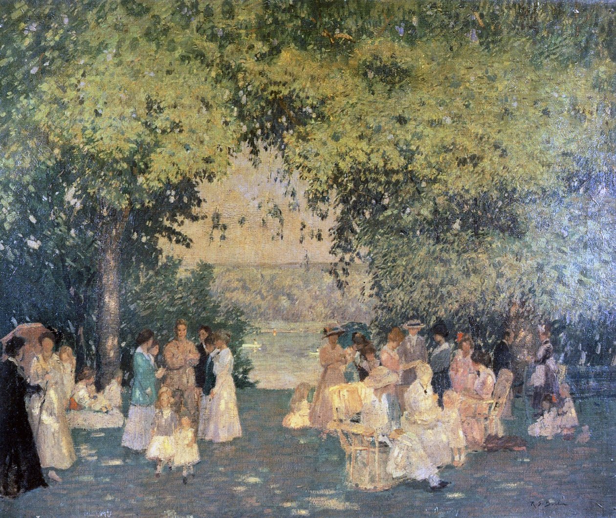 Bir Yaz Buluşması, tuval üzerine 1920 yağlı boya by Rae Sloan Bredin