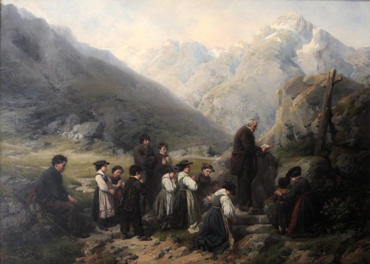 Sanetsch geçişinde Pazar töreni by Rafael Ritz