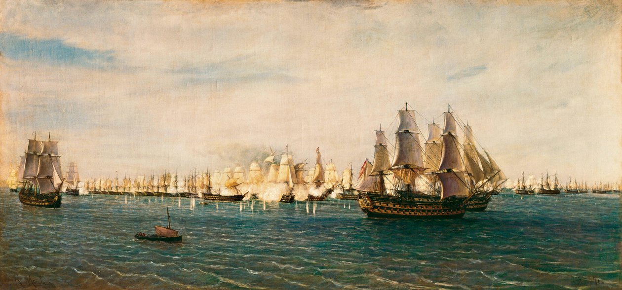 Trafalgar Savaşı, 21 Ekim 1805 by Rafael Monleon y Torres