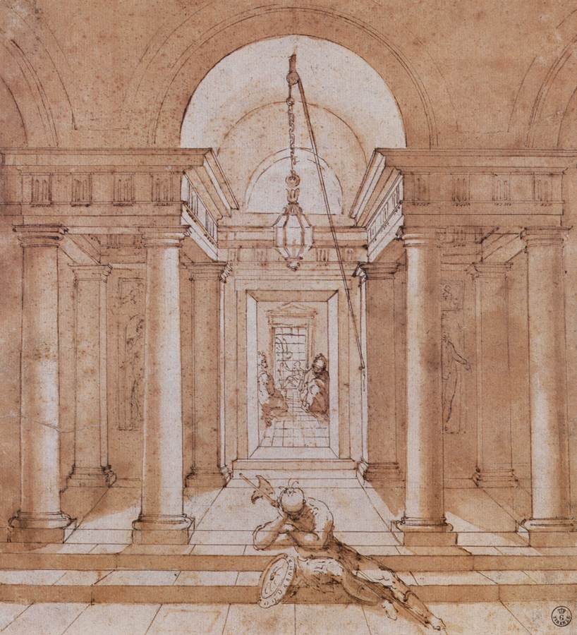 Aziz Petrus Hücresinin Önünde Bir Asker by Raffaello Sanzio Raphael