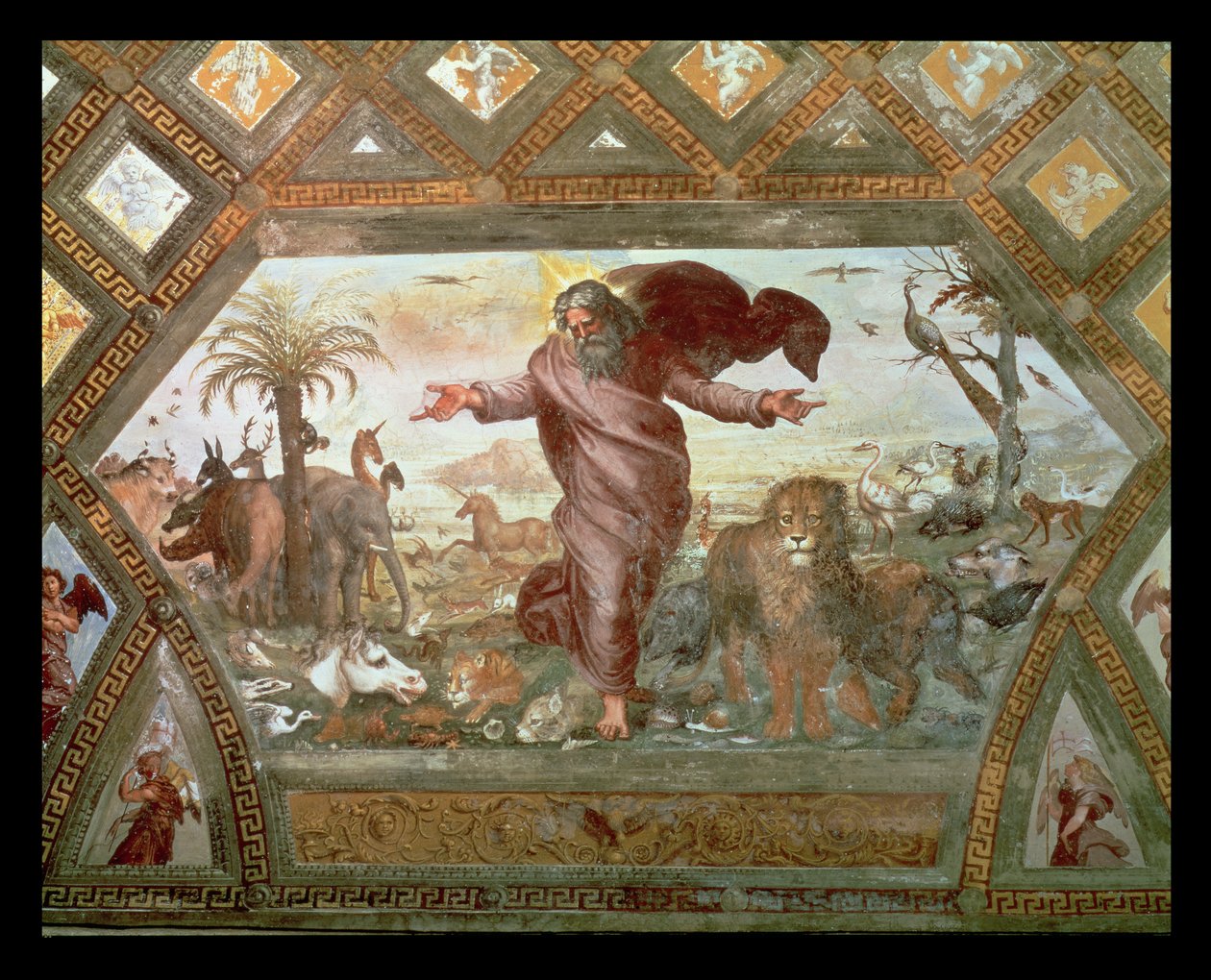 Tanrı Dünyayı Yaratıyor by Raffaello Sanzio Raphael