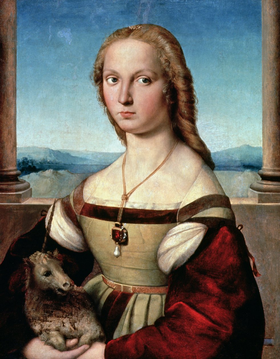 Tek Boynuzlu Bir Kadının Portresi, c.1505-6 by Raffaello Sanzio Raphael