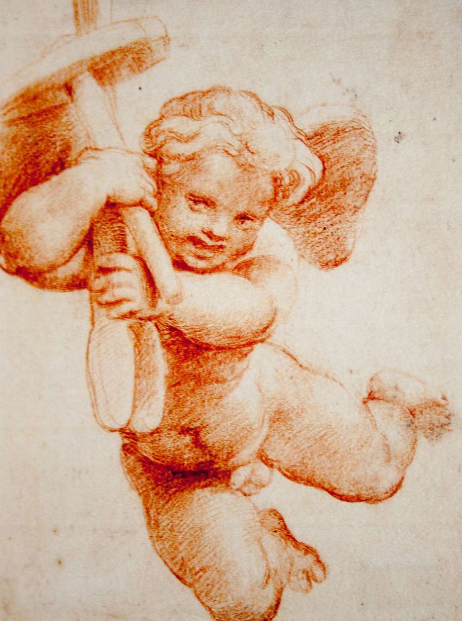 Vulcan Nitelikli Putto by Raffaello Sanzio Raphael