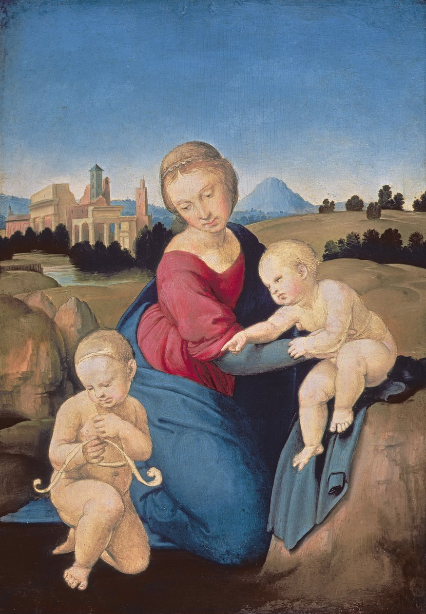 Esterhazy Madonna, c.1507-08 (kavak panelde tempera ve yağ) by Raffaello Sanzio Raphael