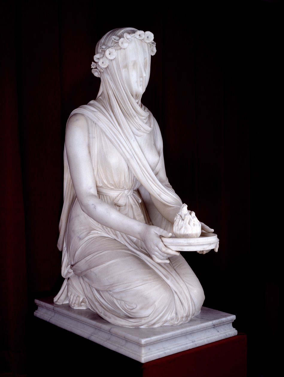 Vestal Bakire Heykeli (mermer) by Raffaello Monti